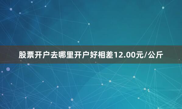 股票开户去哪里开户好相差12.00元/公斤